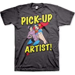 DC Comics Superman Heren Tshirt -2XL- Pick-Up Artist Grijs