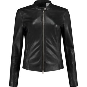 Goosecraft - Whiskey Biker - Leren Dames Jas - Zwart - 102011009