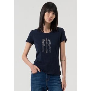 Fracomina - T-Shirt - Donkerblauw - L (40)