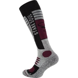 STARK SOUL | Performance Ski Socks | Skisokken | Warme sokken | Skieen | Lang | 43-46 | Zwart/Rood