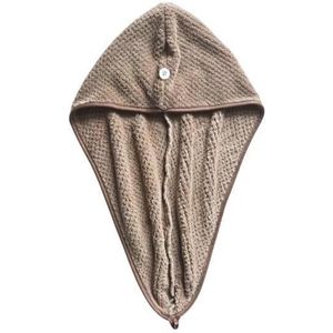 Quick Dry Towel - Handdoek - Microvezel - Turban - Hair Towel - Haardoek - Sneldrogend - Bonnet -Haartulband - Bruin