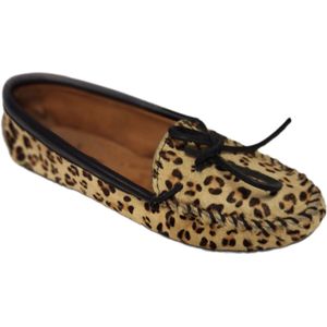 MINNETONKA-MOCASSIN-LEOPARD PRINT-SUEDE-36
