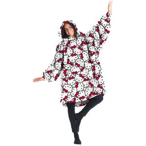 Kanguru - Hello Kitty - Hoodie Deken - Draagbaar Fleece - 95x95 cm