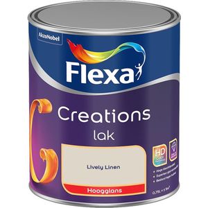 Flexa - Creations Lak Hoogglans - Lively Linen - Kleur van het jaar 2025 - Mengverf - 0.75 Liter