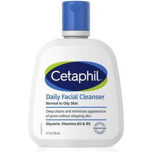 Cetaphil Face Wash, Hydrating Gentle Skin Cleanser | Droge en Normale Gevoelige Huid, 118ml