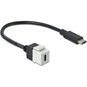 USB-C Module - Wit - Kunststof - Geschikt voor Keystone Opening