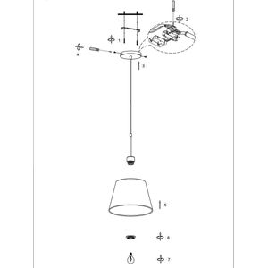 Steinhauer hanglamp Sparkled light - staal - - 8148ST