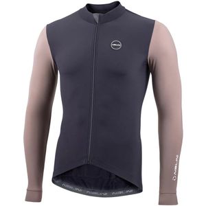 Nalini - Heren - Fietsshirt - Lange mouwen - Wielrenshirt - Najaar - Winter - SOFT WRAP LS J - BROWN/BLACK - M