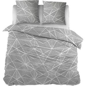 Snoozing Pauline - Dekbedovertrek - Lits-jumeaux - 240x200/220 cm + 2 kussenslopen 60x70 cm - Antracite