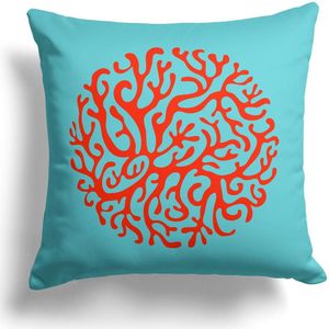Zijou Marin turkoois decoratieve woonkamer sierkussenhoes stijlvolle - Kussenhes woonkamer - Binnen of buiten 43x43cm