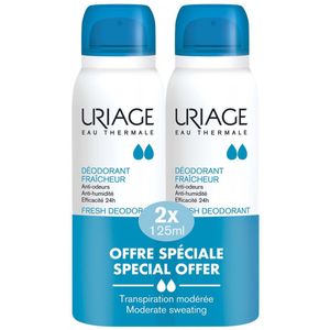 Uriage - Frisse Deodorant - Set van 2 x 125 ml - Geur- en Vochtwerend