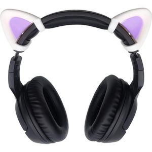 JGS Premium - Decoratieve roze kattenoor hoofdtelefoon decoratie, verstelbare bevestigingsriemen voor gaming headsets - Vedio Live Game plezier