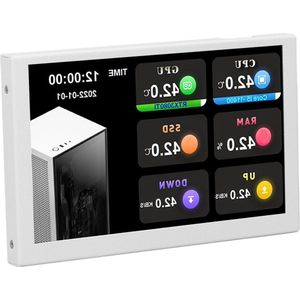 Computertemperatuurmonitor - 50 Inch PC-temperatuurweergave - ARGB-computerbehuizing - IPS Type-C USB - Secundair Scherm - CPU RAM HDD-gegevensmonitor .