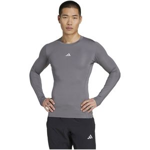 adidas - Techfit - T-shirt - Grijs - Lange Mouwen