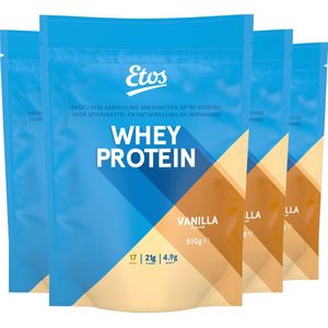 Etos eiwitshakes - Whey Protein - Vanille - 4 x 510GR - 4 stuks