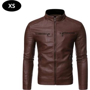 Livano - Leren Jas - Bruin - Bomberjack - Heren