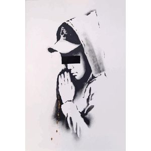 BANKSY Forgive Us Canvas Print