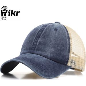 Hikr® Trucker Cap - Half mesh lichtgewicht hardloop pet - Baseball cap - One size sport cap - Unisex - Outdoor - Sporten - Hiking & Wandelen