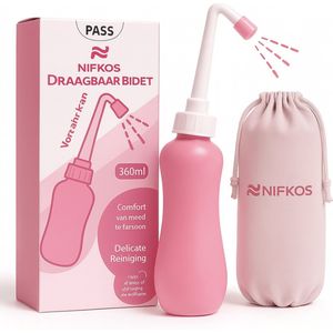 Nifkos - Peri Bottle - Draagbare Bidet - Roze - Vaginale Douche