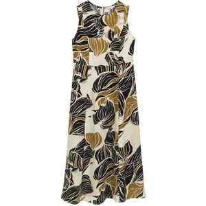 TOM TAILOR - Maxi-jurk - Neutraal - Cut Leaves Design