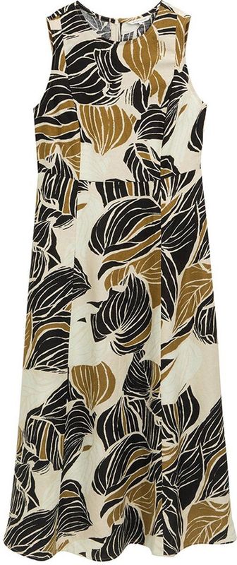 TOM TAILOR - Maxi-jurk - Neutraal - Cut Leaves Design