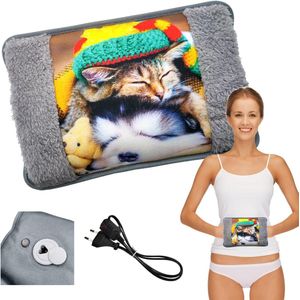 Elektrische warmwaterkruik | Pluche | Langdurige warmte tot 5 uur | Hand- en voetwarmer