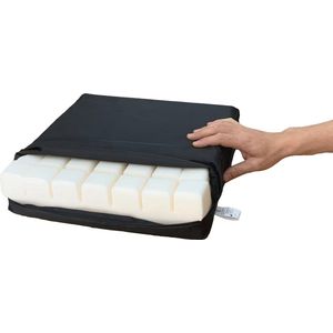 Visco-elastisch orthopedisch kussen voor drukontlasting - Waterdicht en ademend kussen voor lenden- en stuitbeenondersteuning