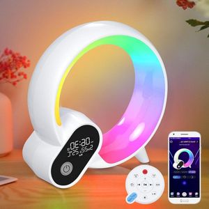 Licht Draadloze BT Speaker met Smart Wake-up Light, White Noise Machine, APP Controle en Afstandsbediening - Wekker met Tijd Display en Slaap Aanpassing, Geschikt voor Volwassenen en Kinderen - Cadeau-optie