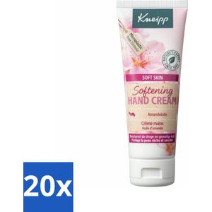 20 x Kneipp - Handcrème - Soft Skin - Amandelbloesem - 75 ml - Amandelolie - Sheabutter - Vitamine E - Huidveroudering - Verzorgend