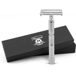 Haryali London Butterfly Safety Razor voor mannen en vrouwen - Roestvrijstalen scheermes met dubbele rand - Ontwerp met grippad - Herbruikbaar scheermes - Geschikt voor alle DE-mesjes