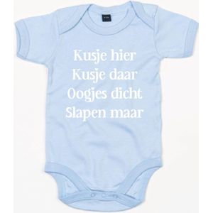 Rompertje Kusje Hier Kusje Daar-Dusty Blue-6-12 Maanden