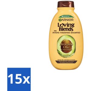 15 x Garnier Loving Blends Avocado Olie en Shea Boter Shampoo 300 ml - Avocado Olie - Shea Boter - Zeer Droog Haar - Pluizig Haar - Intensieve Voeding