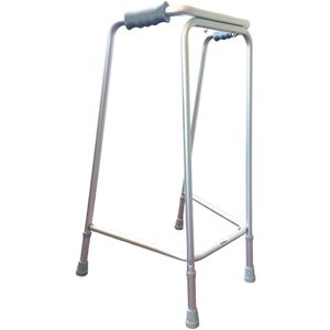 Roma - loopschraag - in hoogte verstelbaar 88-96 cm - max gebruikersgewicht 160 kg - Ergonomische handgrepen - Aluminium kleur