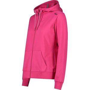 CMP - Dames Hoodie - Stretch Katoen - Met Rits en Verstelbare Trekkoordcapuchon