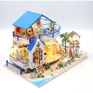 Premium Miniatuur XXL bouwpakket - Bouwpakket - Voor Volwassenen (14+) - Modelbouwpakket - DIY - Poppenhuis – incl. Led Licht - Beautiful Beach Resort