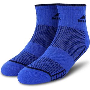 Nivia Club Sport Socks (Royal Blue) | Material: Polyester | Ankle Length | Stretchable | Breathable | Comfortable | Soccer Socks | Sports Socks