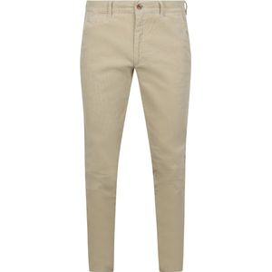 Suitable Chino broek Plato Corduroy Off White - Maat 46 - Heren - Ribstructuur - Volwassen mannen - Mannen broeken