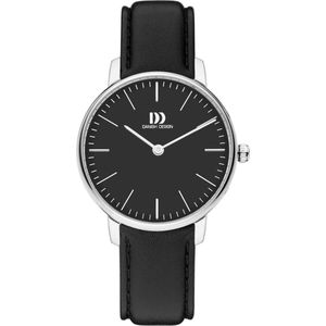 Danish Design IV13Q1175 horloge dames - zwart - edelstaal
