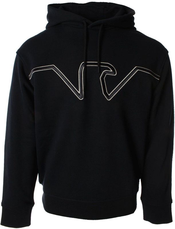 Emporio Armani, Heren, Sweatshirts & Hoodies, Blauw, Maat: L Leer,