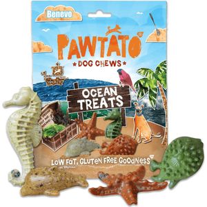 Benevo Pawtato - Ocean Treats (medium) - Veganistisch - Gezond en Duurzaam - Leuke dierenvormen