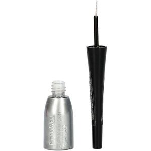 Leticia Well - Vloeibare Eyeliner - NIET WATERPROOF - Zilver Grijs - Flacon met dun, lang kwastje en 4 gram inhoud - Nummer 11