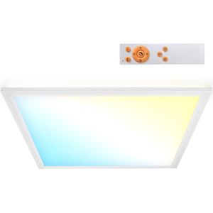 B.K.Licht - CCT LED Plafondlamp - dimbaar - paneel met afstandsbediening - indirect licht - 44,5 x 44,5 x 6,2 cm - 2.400Lm - 24W LED