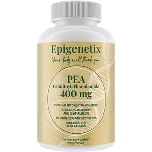 Epigenetix - PEA - Palmitoylethanolamide 400mg - 90 premium capsules - Ondersteuning van de immuniteit, ontstekingsremmend & pijnverlichting