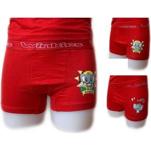 Embrator 3-stuks Jongens Boxershorts met opdruk rood maat 92/98