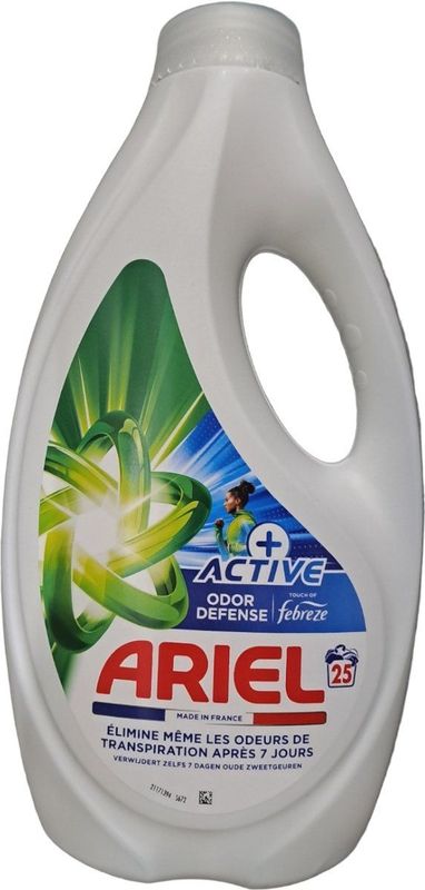 Ariel - Active Odor Defense - Vloeibaar Wasmiddel - 1125 ml - 25 Wasbeurten