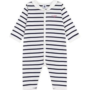 Petit Bateau Katoenen babypyjama zonder voetjes met kraag met bootjesprint en strepen