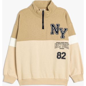 Rechte kraag Met kleurblokken Sweatshirt