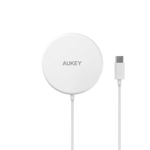 Aukey - Aircore 15W Draadloze Magnetische Oplader Wit
