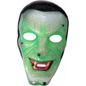 Halloween Groene heks masker transparant