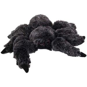 Pia Soft Toys Knuffeldier Vogelspin - zachte pluche stof - zwart - kwaliteit knuffels - 13 cm